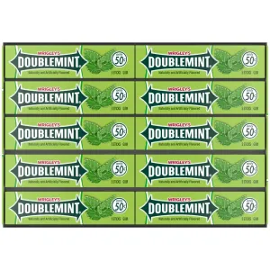 DOUBLEMINT WRIGLEY'S DOUBLEMINT Chewing Gum Bulk Pack, 5 Stick (Pack of 40)