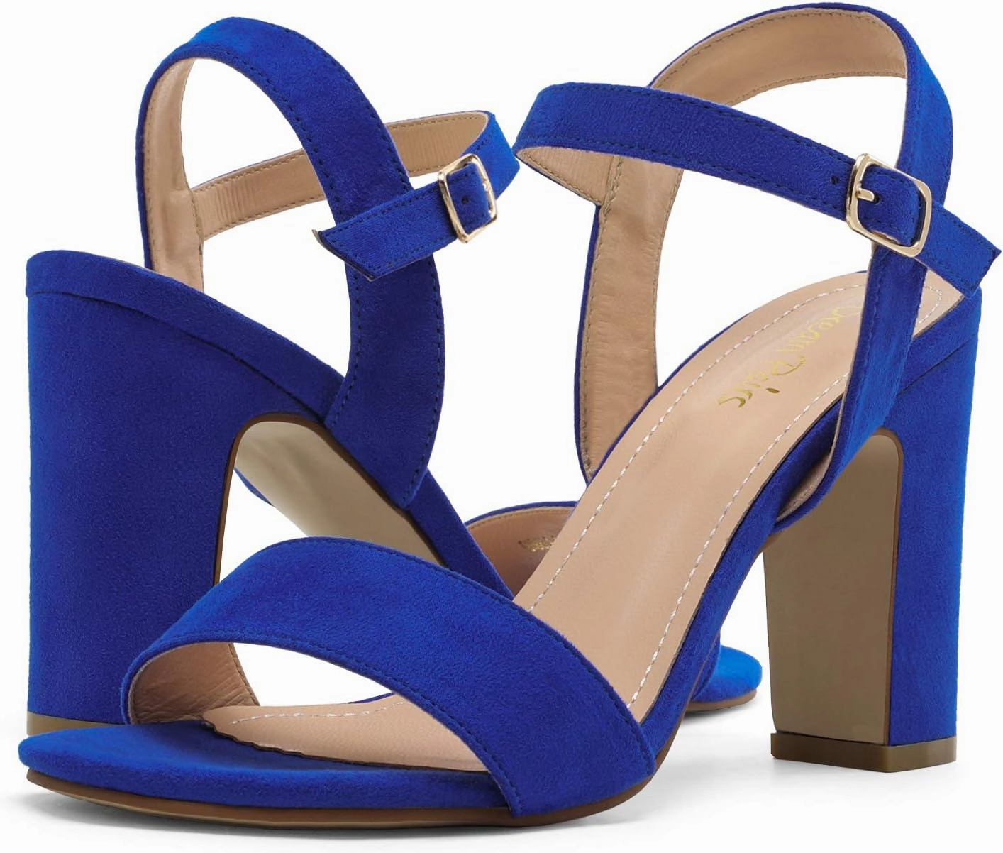 DREAM PAIRS Women's Chunky Heels Open Toe Ankle Strap High Block Comfy Dress Heel Sandals Pumps Shoes
