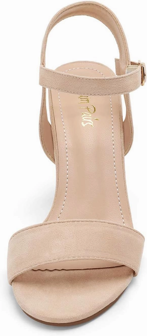 DREAM PAIRS Women's Chunky Heels Open Toe Ankle Strap High Block Comfy Dress Heel Sandals Pumps Shoes