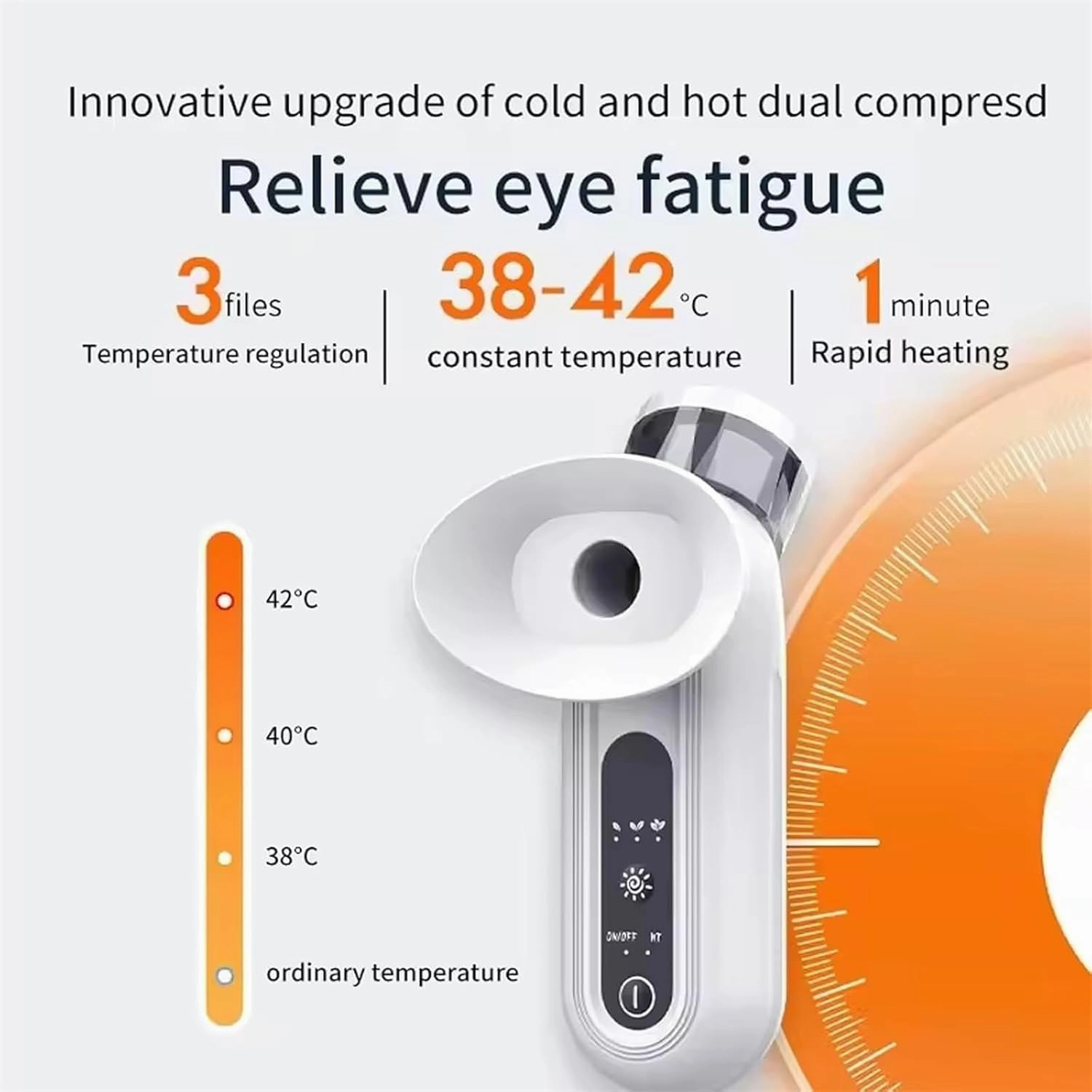 Dry Eye Steamer, Portable Eye Steamer - Nano Mist Heating, Moisturizing Relief for Eyes, Spa-Like Relief for Travelers and Screen Users (2pc)