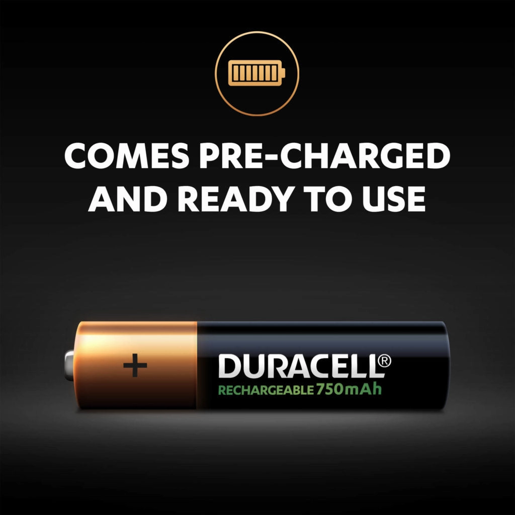 Duracell Rechargeable Plus AAA 750mAh | 4 Pack