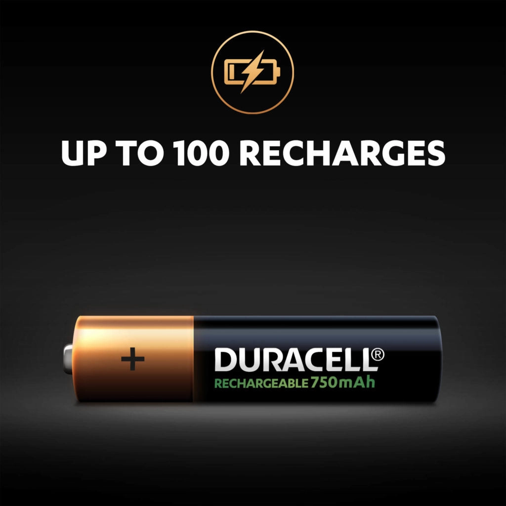 Duracell Rechargeable Plus AAA 750mAh | 4 Pack