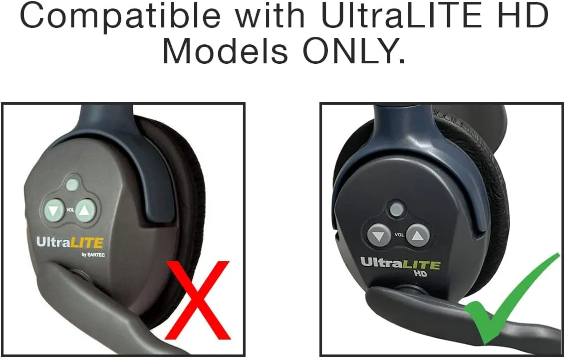 EARTEC ULSM-HD Ultralite HD Single Ear Replacement Main Headset, HD Version Only, Full Duplex Wireless Communication, Includes Rechargeable Battery