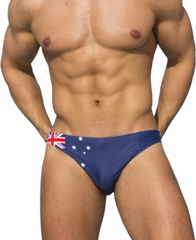 EASEJUICY Mens Swim Briefs Print American Flag Swimwear Star and Stripes Sexy Swimsuits Designer Style Bathing Suit