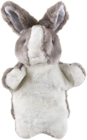 Easter Bunny Rabbit Hand Puppet Plush Animal Toys Easter Kids for Imaginative Pretend Play Stocking Storytelling (Gray)