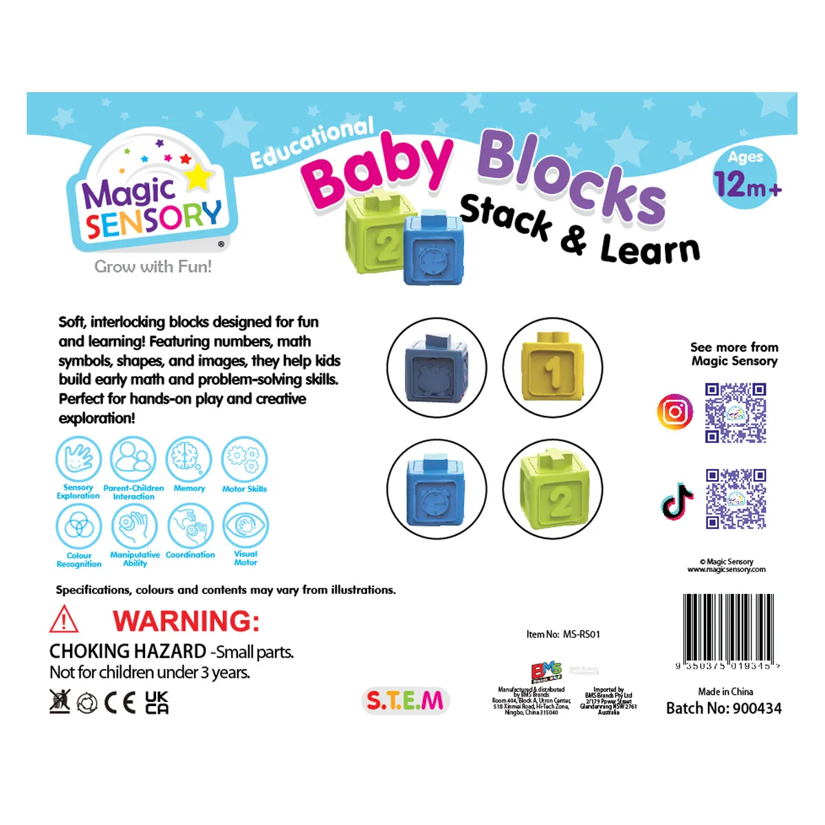 Educational Baby Blocks - Stack & Learn