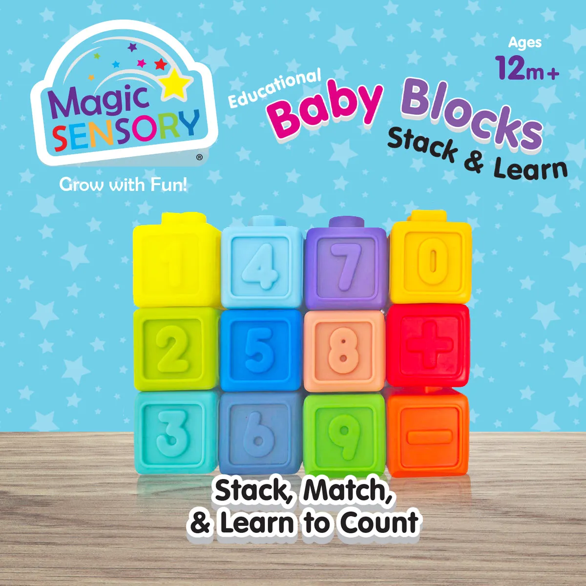 Educational Baby Blocks - Stack & Learn
