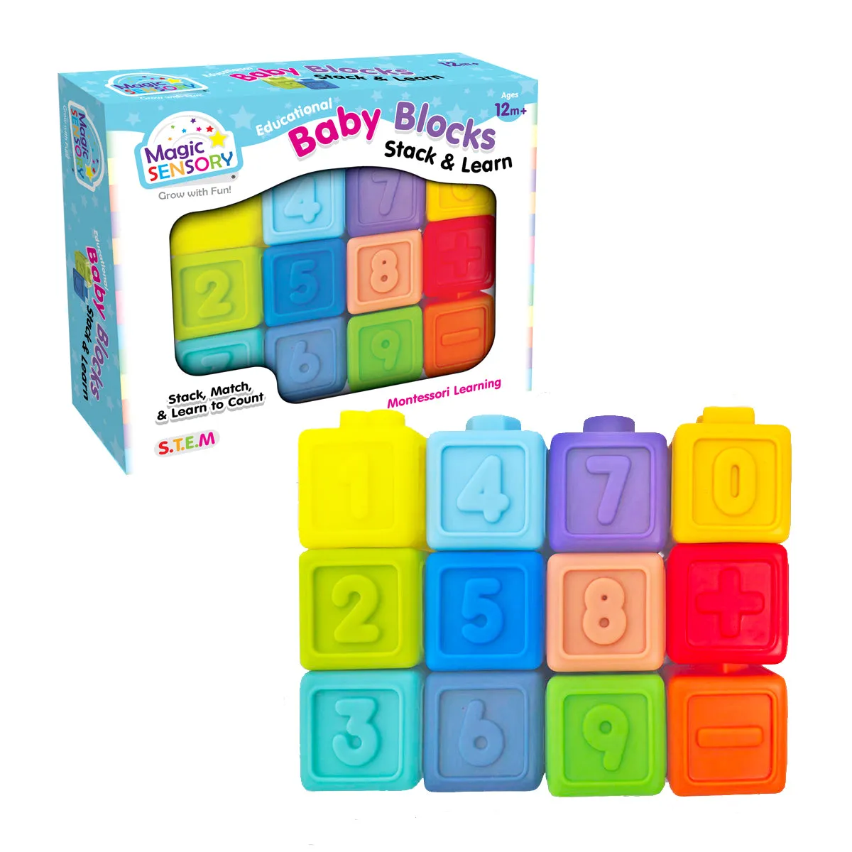 Educational Baby Blocks - Stack & Learn