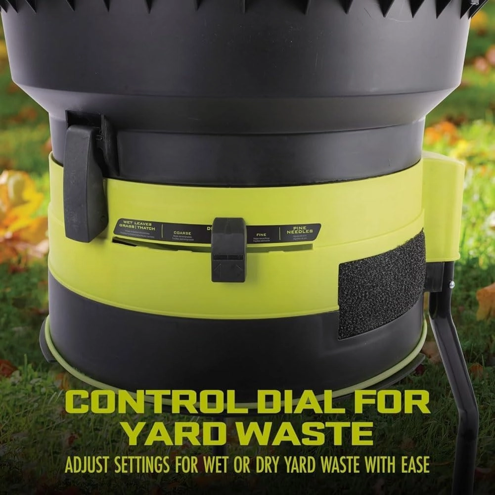 Electric Leaf Crusher Garden Shredder, 2500w Compost Shredder with Wheeled Leaf Crusher, Leaf rake, Storage Bag, 8000rpm Shredder, for Yard cleanup (10m)