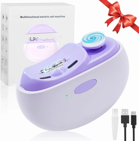 Electric Nail Clipper for Baby and Adults & Kids, Ergonomic Anti-Flying Nails Design, Stainless Steel Manicure Tool with Nail Catcher
