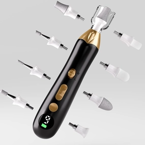 Electric Nail File Drill: Rechargeable Cordless Nail Drill – 9-Speed Rechargeable Electric File for Acrylic & Gel Nails, Portable Manicure & Pedicure Set for Home & Salon