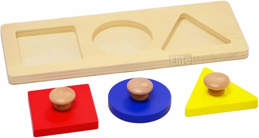 Elite Montessori Single/Multiple Shape Puzzles Jumbo Knob Preschool Toddler Learning Material (Multiple Shape Puzzles)