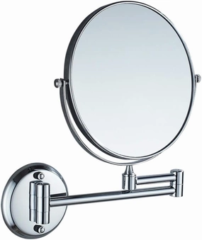 ELTOX Makeup Vanity Mirror,Two-Sided Wall Mounted Beauty Mirror 3X Magnification Bathroom Mirror 360°Swivel Extendable Cosmetic Mirror,Silver (Color : Silver, Size : 6inch)
