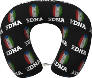 Equatorial Guinea It's in My DNA Neck Pillow Memory Foam U-Shaped Travel Neck Pillow for Airplanes Car Home