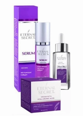 Eternal Secret Anti-Aging Skincare Set, Serum with Hyaluronic Acid, Booster and Moisturizing Cream, 3 Piece