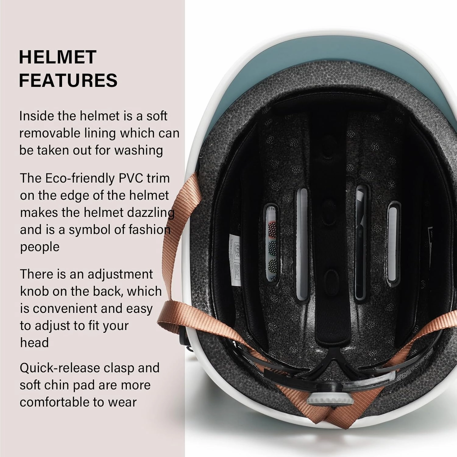 Exclusky Bike Helmet for Adults,Adjustable Cycling Helmet for Men & Women Safety Certified Bicycle Helmet for Commuting, Road Biking, Skating with USB Rechargeable Rear Light