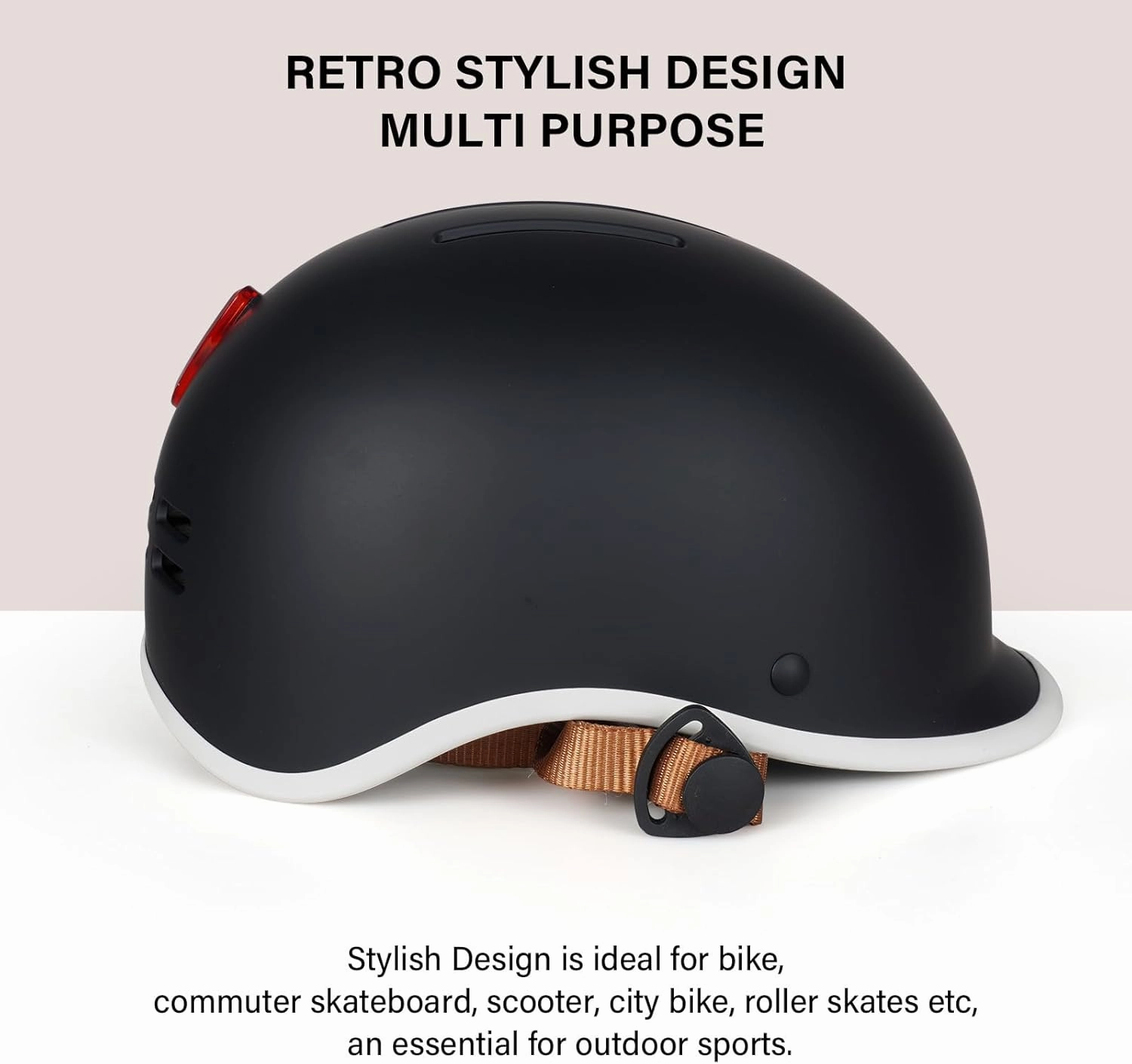 Exclusky Bike Helmet for Adults,Adjustable Cycling Helmet for Men & Women Safety Certified Bicycle Helmet for Commuting, Road Biking, Skating with USB Rechargeable Rear Light