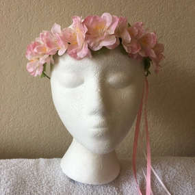Extra Small Wreath - Pale pink fluffy flowers  