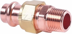 EZ-FLUID Heavy Duty 3/4" Press x MIP Union, Press Male Union LF Press Pressure Copper Fitting,ProPress Press Copper Fitting Connection,Residential,Commercial Plumbing