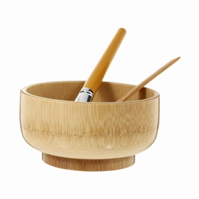 Facial Mask Mixing Bowl Brush Set Gua Sha Tools 1set Wooden Bowl for Diy Mask
