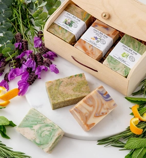 Farmer's Marketing Garden Goddess Soap Trio I Spa Gift I Treat Yourself To Day at the Spa at Home I Natural Ingredients
