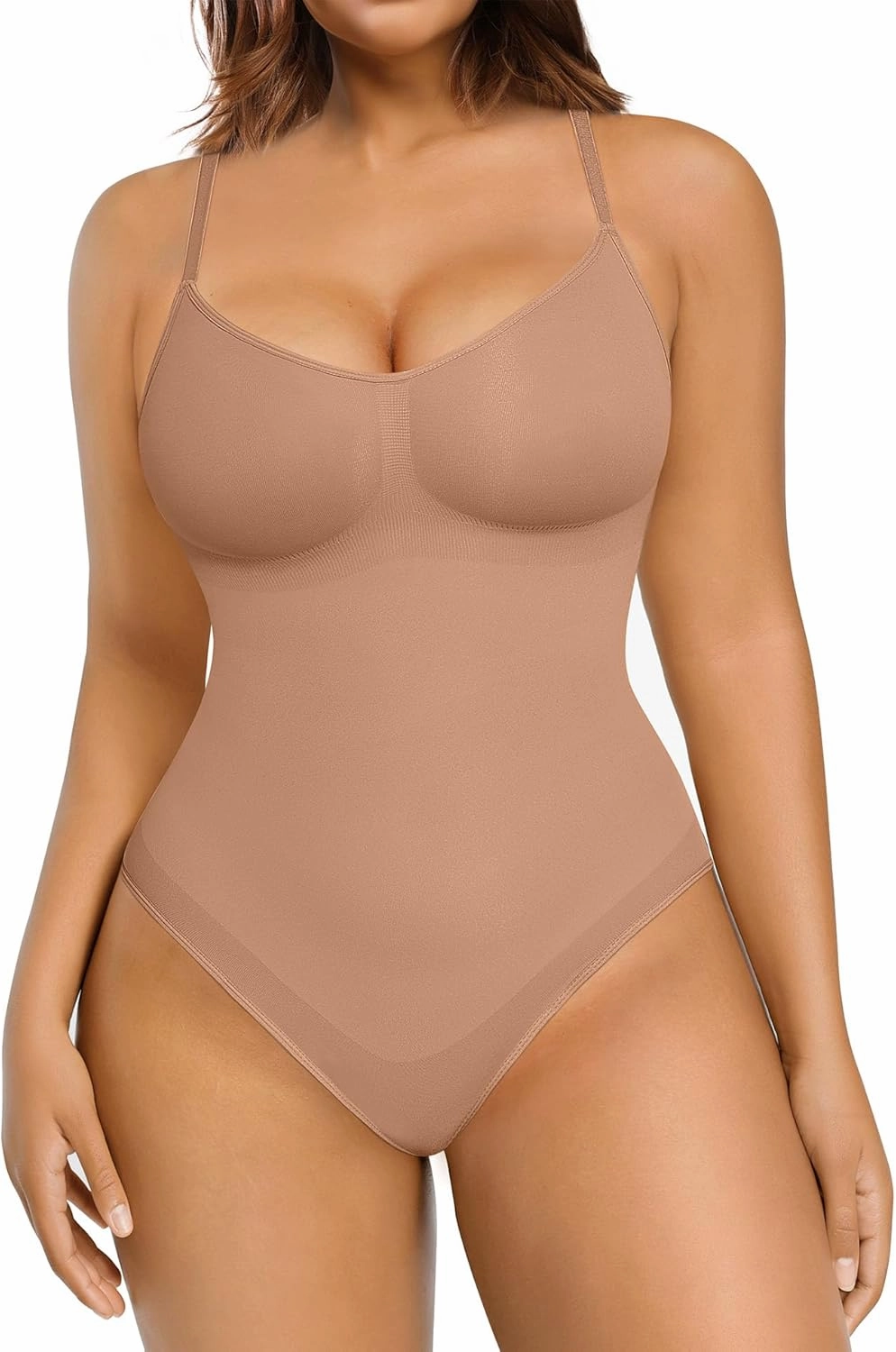 FeelinGirl Shapewear Bodysuit Sculpting Tummy Control Body Shaper for Women Seamless Plus Size Butt Lifting Shaper