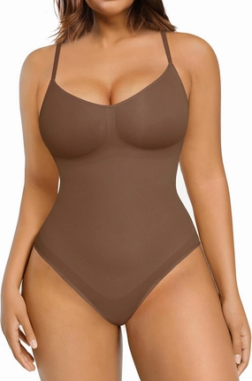 FeelinGirl Shapewear Bodysuit Sculpting Tummy Control Body Shaper for Women Seamless Plus Size Butt Lifting Shaper