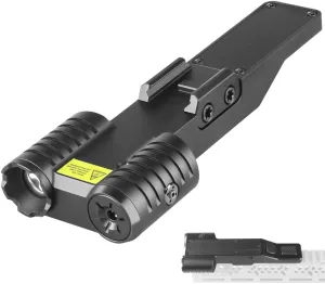 FGY Picactinny Rifle Light Laser Combo 1600 LED Flashlight and 5mW Green Laser for Gun