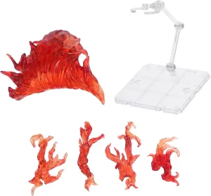 Fire Action Figure Stand Set Toy Doll Holder Flame Effect Accessory Diy Assembly Model Bracket for Display