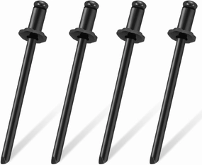 Fit for GM NOS Dash Rosette Rivets Stainless Steel, Fit for Ford Chrysler AMC VIN Door TAG Black 4Packs
