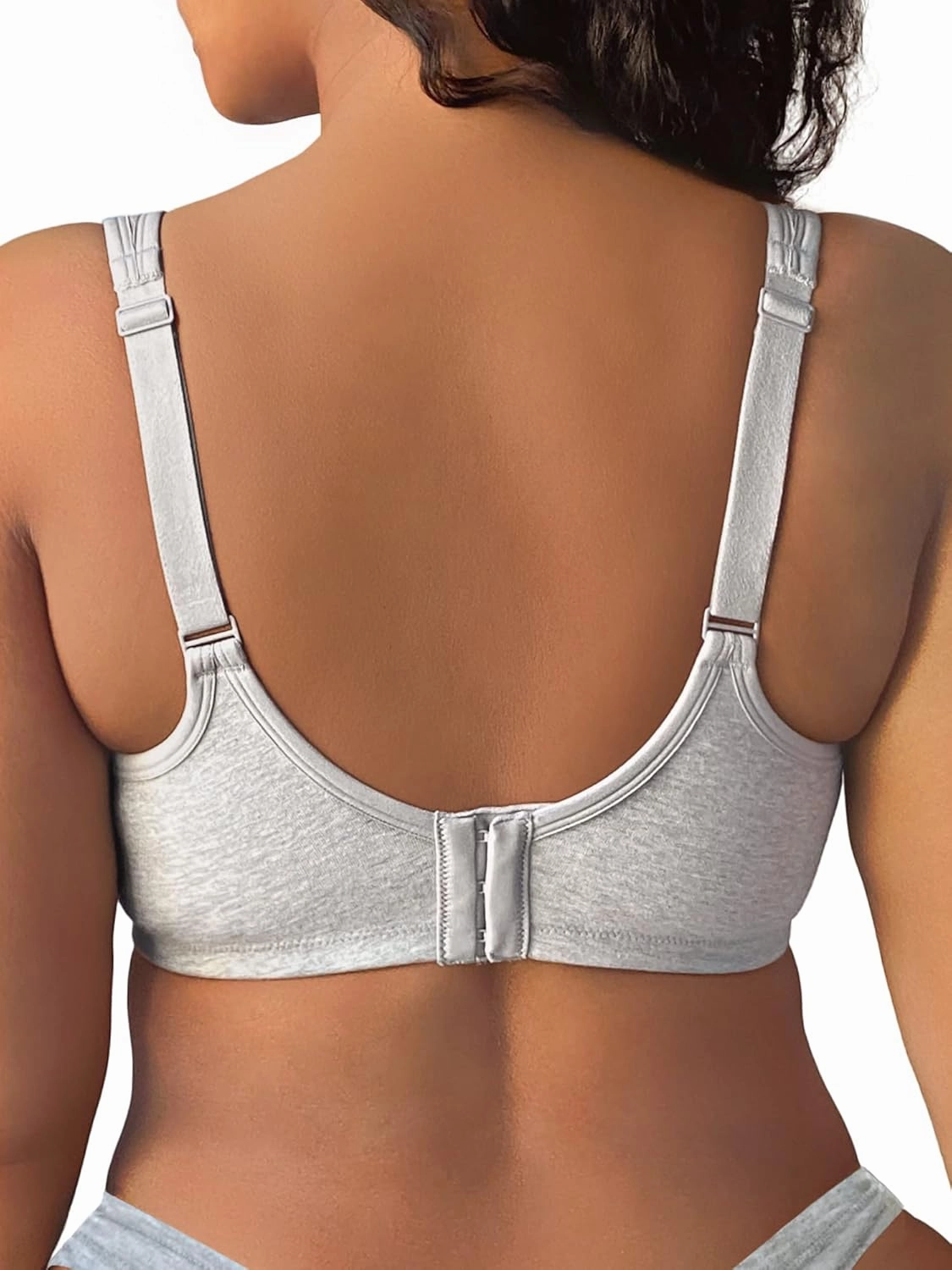 Fit For Me By Fruit of the Loom Women's Plus Size Cotton Unlined Underwire Bra-Pinch-Free Straps - Side and Back Smoothing