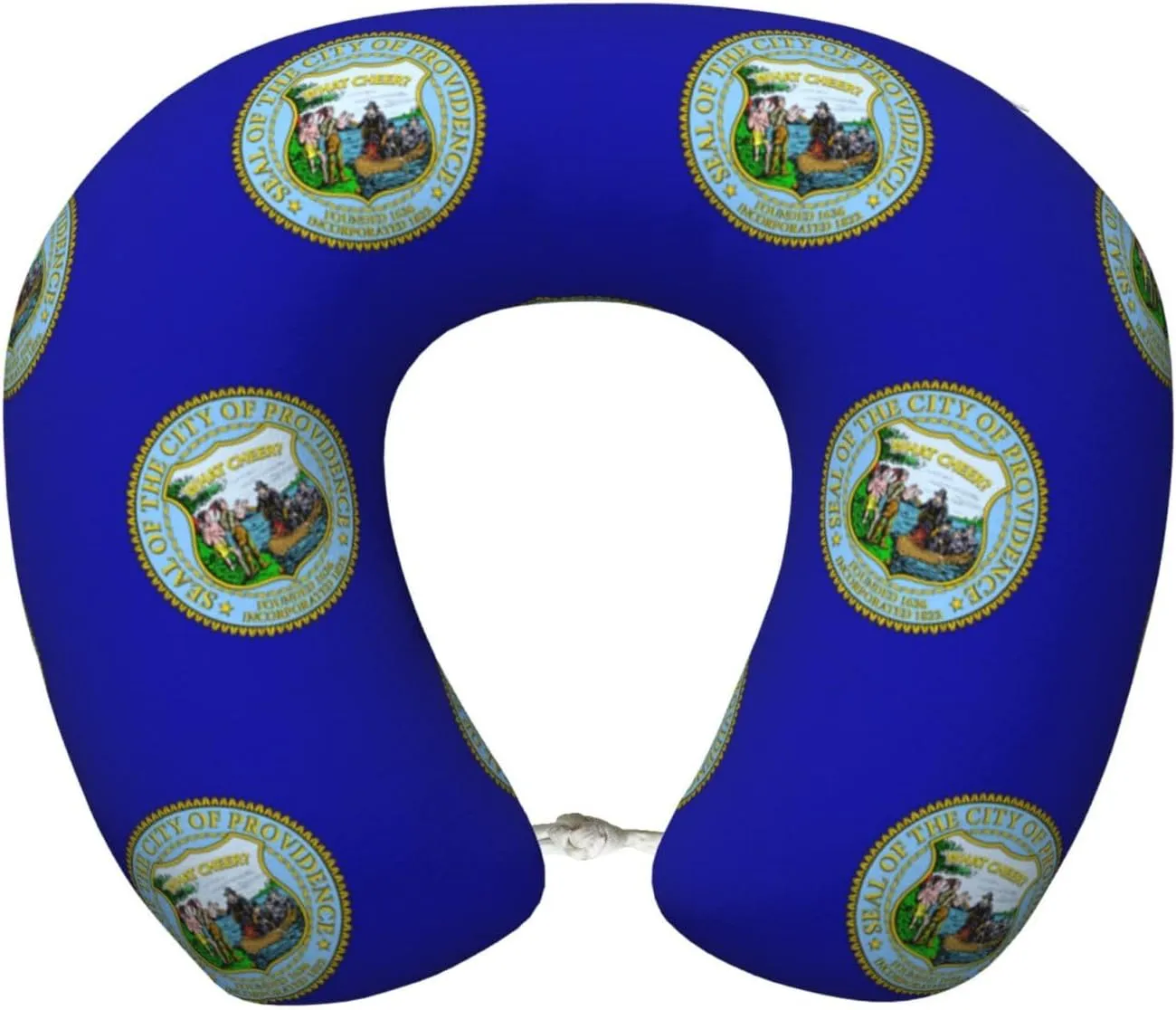 Flag of Providence, Rhode Island Neck Pillow Memory Foam U-Shaped Travel Neck Pillow for Airplanes Car Home