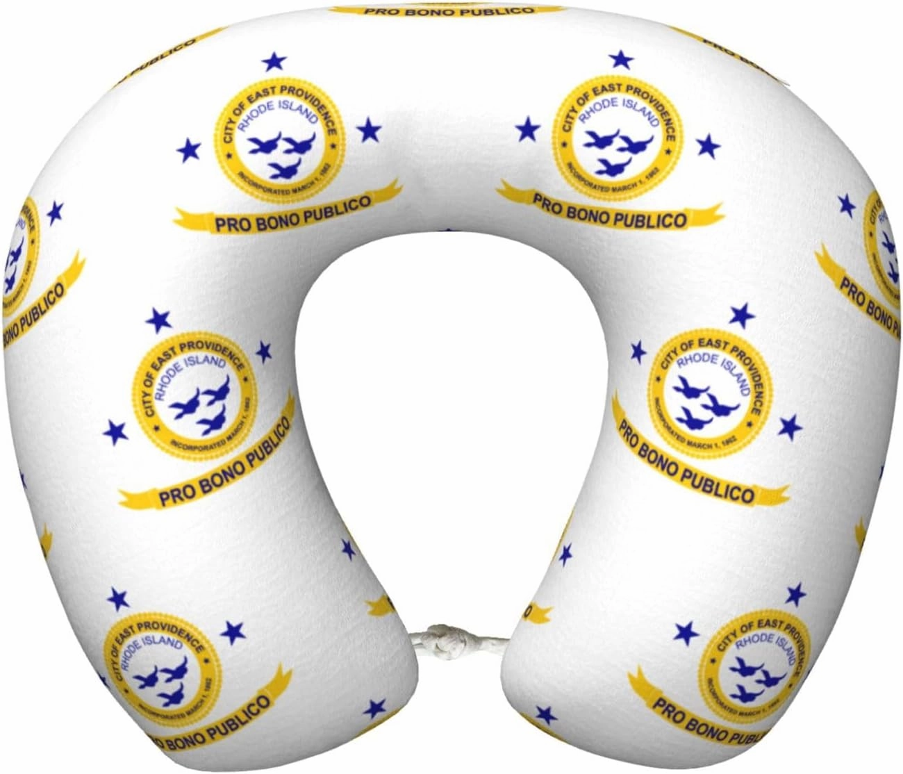 Flag of East Providence, Rhode Island Neck Pillow Memory Foam U-Shaped Travel Neck Pillow for Airplanes Car Home