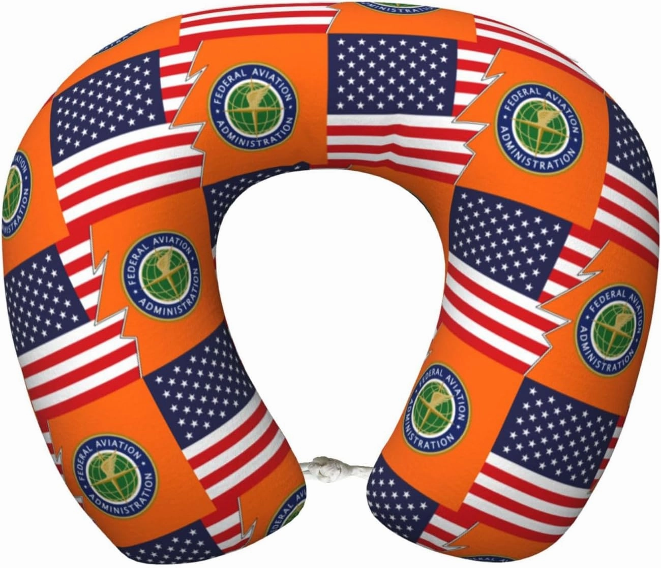 Flag of The United States Federal Aviation Administration and America Neck Pillow Memory Foam U-Shaped Travel Neck Pillow for Airplanes Car Home