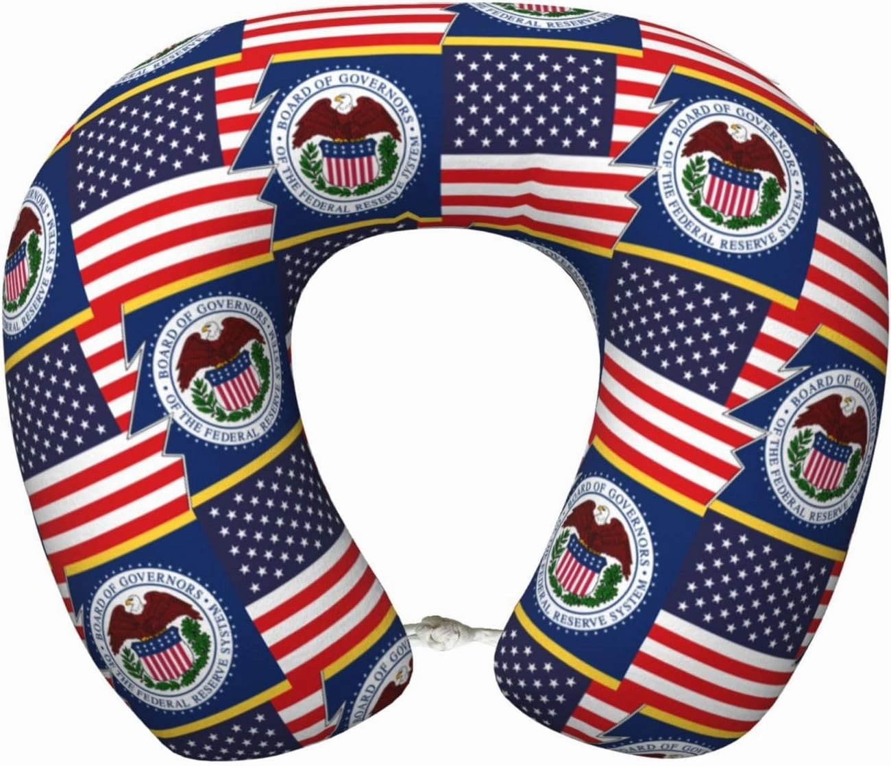 Flag of The United States Federal Reserve and America Neck Pillow Memory Foam U-Shaped Travel Neck Pillow for Airplanes Car Home