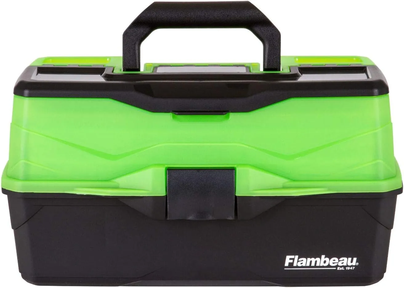 Flambeau Outdoors 6383AMG 3-Tray Classic Tray Tackle Box, Portable Tackle Organizer, Frost Green/Black