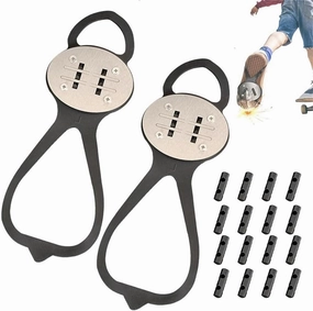 Flint Pad Sparks for Skateboards, Sparking Flint Pad Shoe Cover, Bicycle Friction Spark Tool, Skateboard Flint Set,Skateboard Accessories, Sparkling Flint Pad, Foot Brake Sparks, Skateboard
