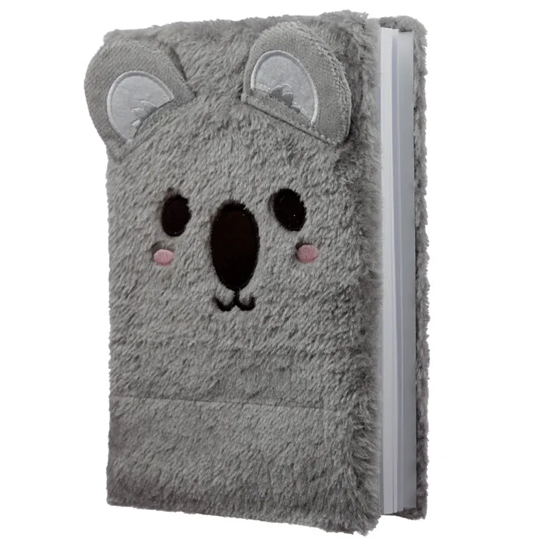 Fluffy Plush A5 Notebook - Adoramals Koala