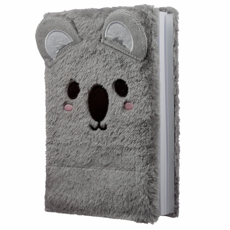 Fluffy Plush A5 Notebook - Adoramals Koala