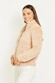 Fluffy Zip Front Jacket