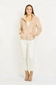 Fluffy Zip Front Jacket