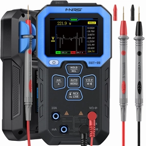 FNIRSI DMT-99 Digital Multimeter 9999 Counts TRMS, Rechargeable Auto-Ranging Volt Meter with Recording and Monitoring Data Mode, Resistance, Capacitance, Diode, Frequency, NCV, Current Voltage Tester