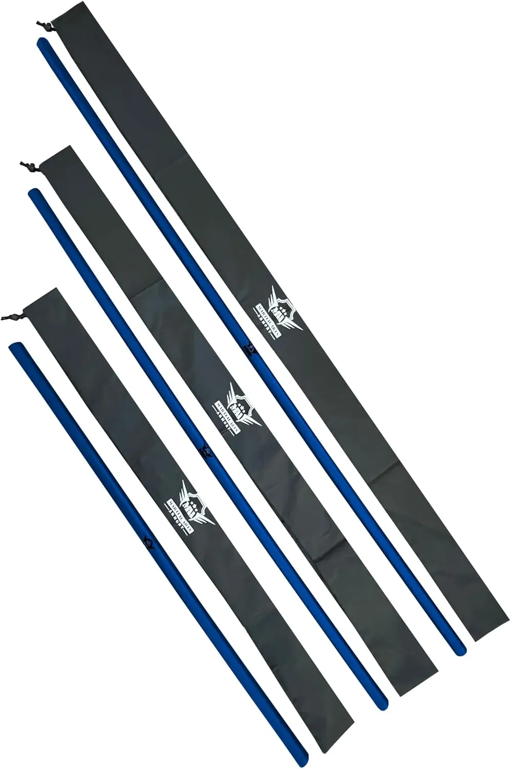 Foam Padded Bo Staff for Safe Practice and Training with Carry Bag Case - Blue