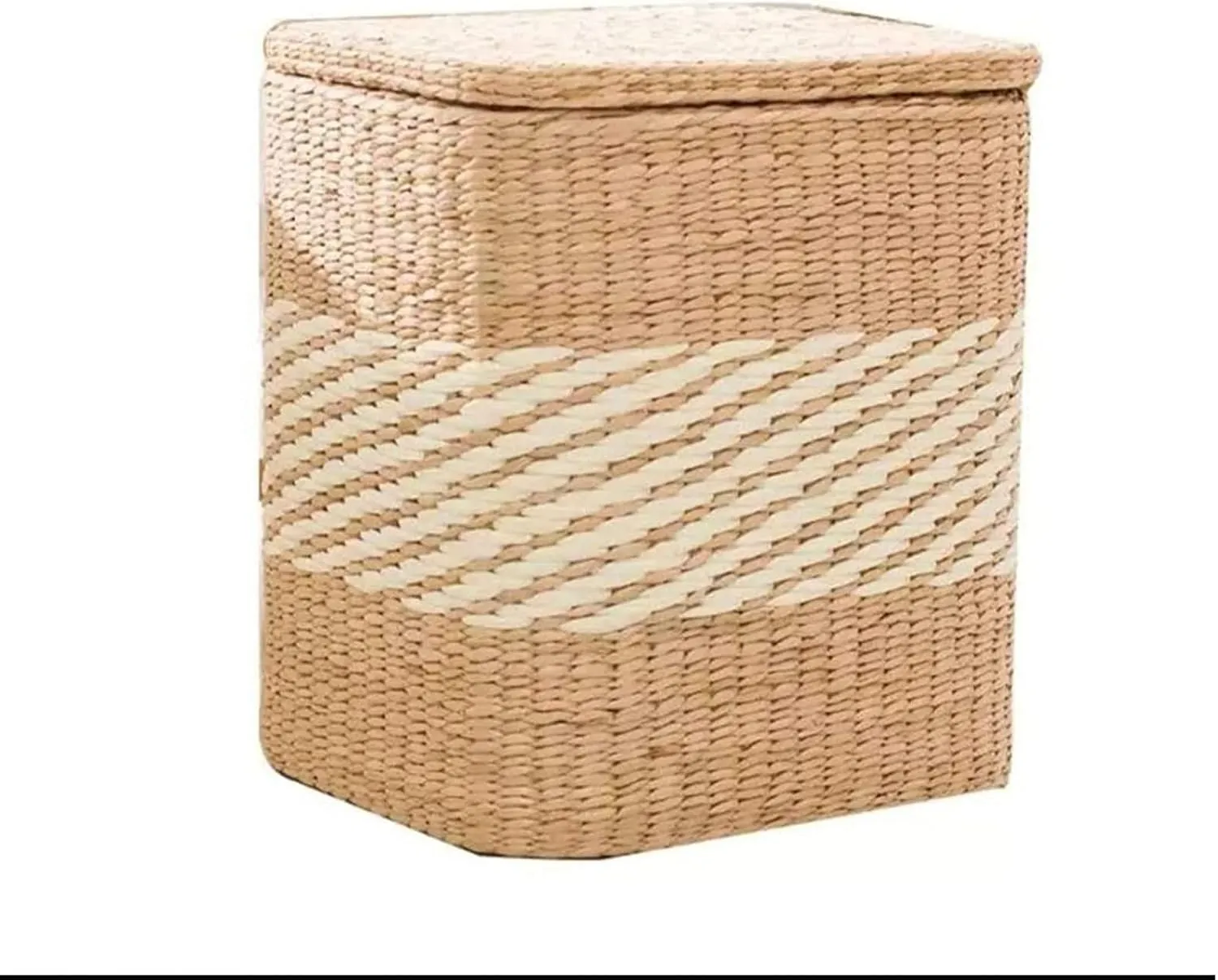Footstool Foot Stool Straw Weaving Storage Ottoman,Storage Space with Hinged Lid Ottoman,for Dorm Living Room Hallway Shoe Bench,Max Load 150 Kg-B 32x27x38cm Home Decor Stool