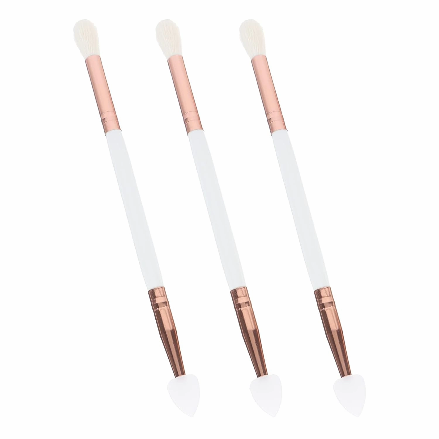 FRCOLOR 4sets Girl's Makeup Tool Professional Eyeshadow Brush Set Dual-headed for Even Application Safe Suitable for Home Salon 3pcs*4