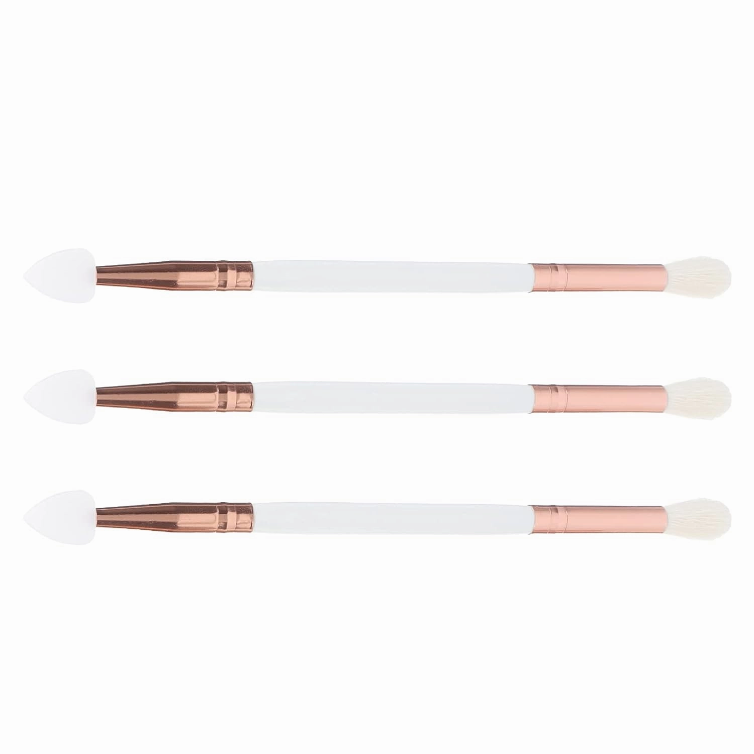 FRCOLOR 4sets Girl's Makeup Tool Professional Eyeshadow Brush Set Dual-headed for Even Application Safe Suitable for Home Salon 3pcs*4
