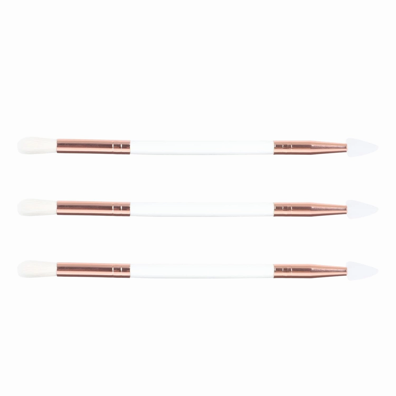 FRCOLOR 4sets Girl's Makeup Tool Professional Eyeshadow Brush Set Dual-headed for Even Application Safe Suitable for Home Salon 3pcs*4
