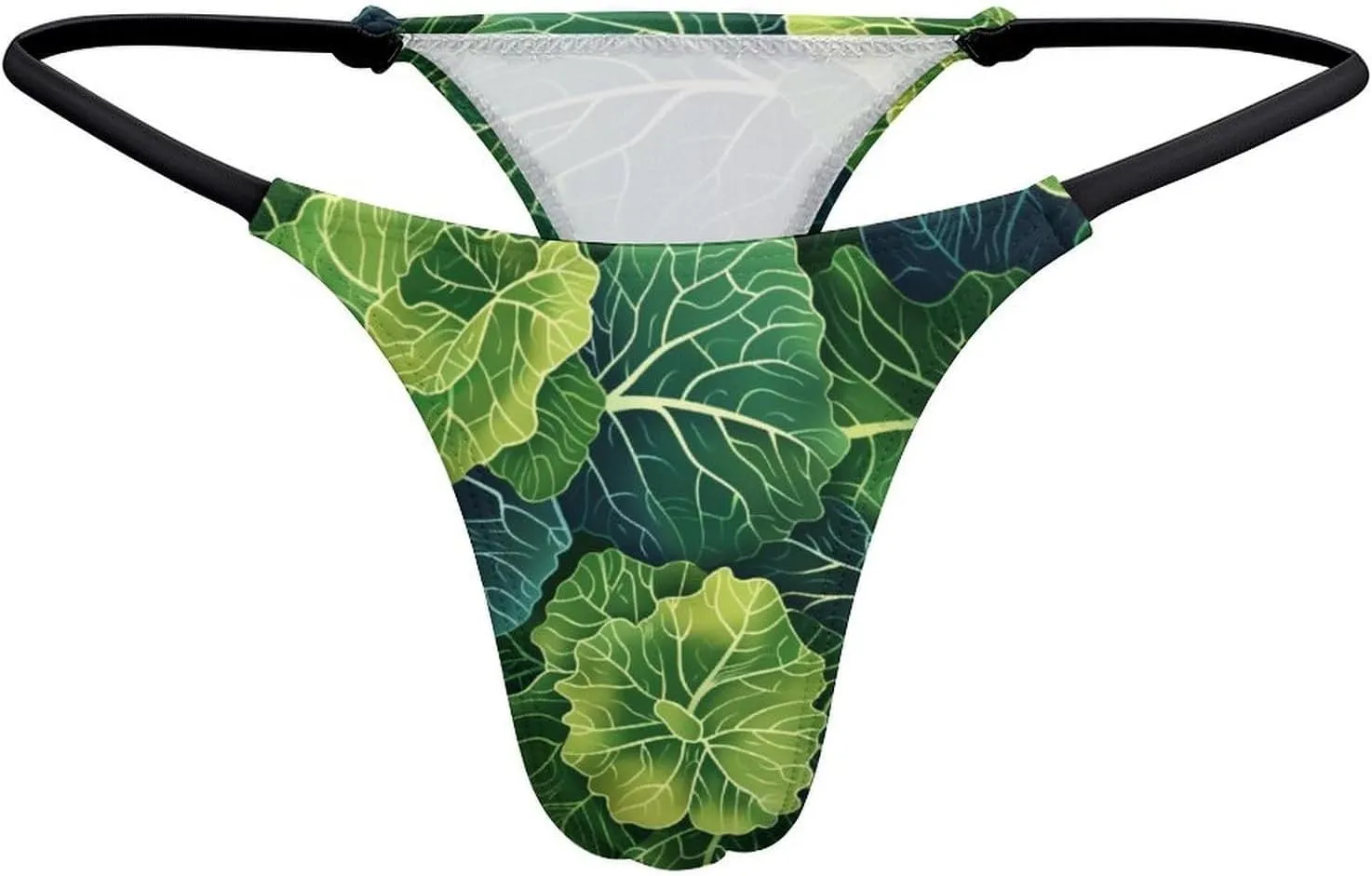 Fresh Green Cabbage Thong Women Underwear Low Rise Panties Women G-String Thongs