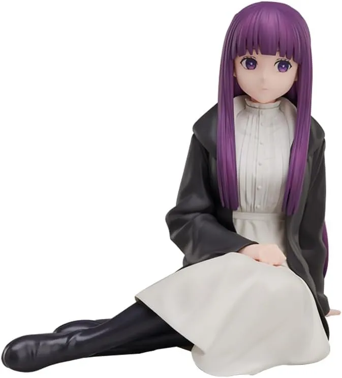 Frieren Fern Figurine Sitting Pose Anime Figurine Models 4.33 Inch Fern Action Figure Collectibles Statue Desktop Decoration Gifts for Fans
