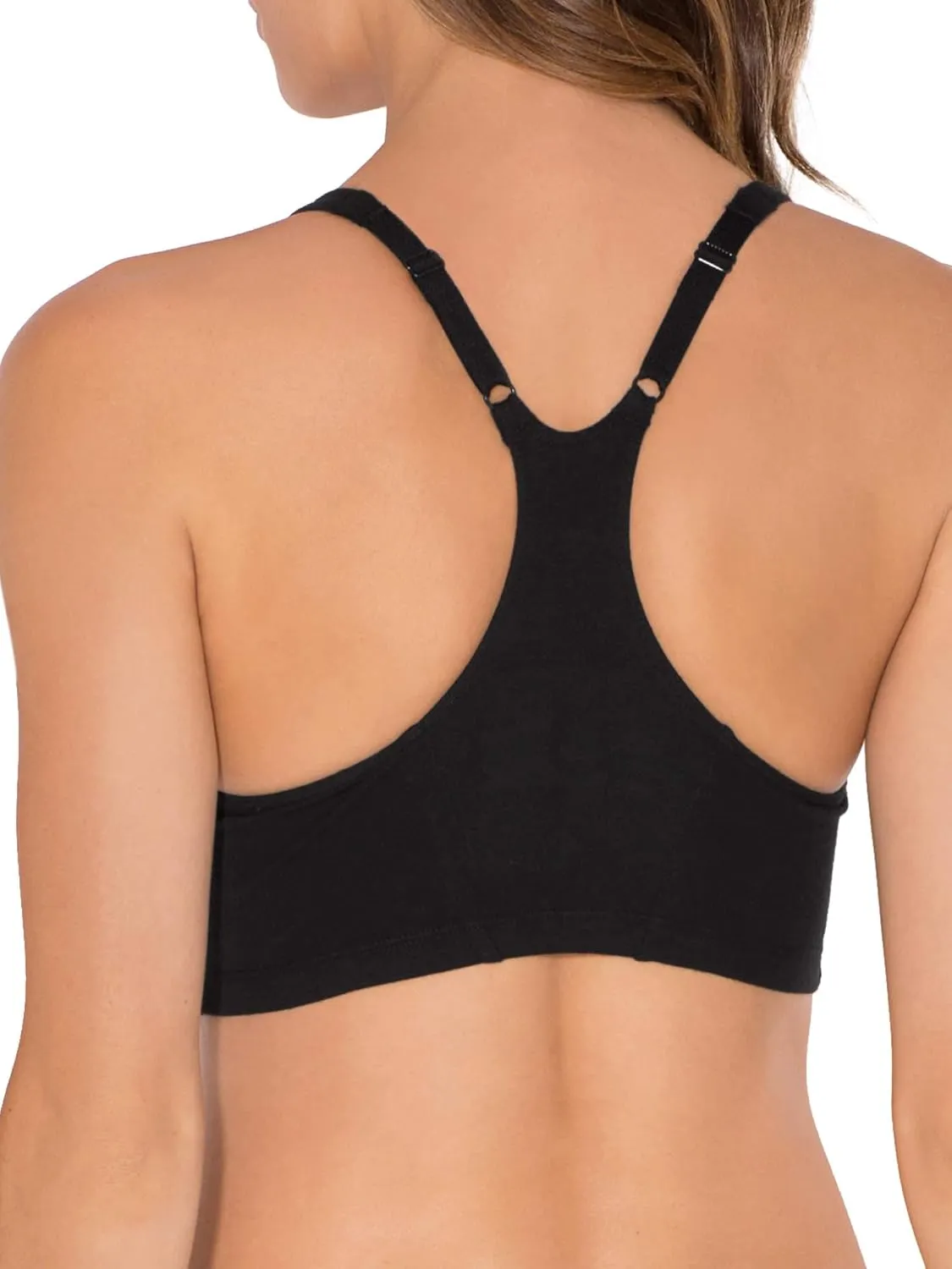 Fruit of The Loom Women's Adjustable Shirred Front Racerback Sports Bra Multi Packs